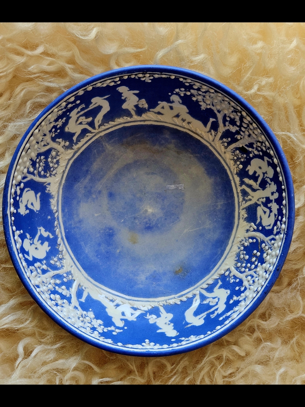 Vintage Midcentury TAMS WARE crown pottery london England Blue Art Bowl - Picture 5 of 6